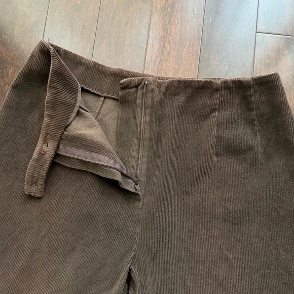 Piazza Sempion Sophia Brown Corduroy Pants Size IT 42 Women’s 6/8 Straight Leg - Picture 4 of 8